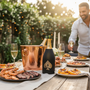 Ace of Spades Champagne camisa paired with grilled BBQ dishes for a stylish outdoor cookout celebration