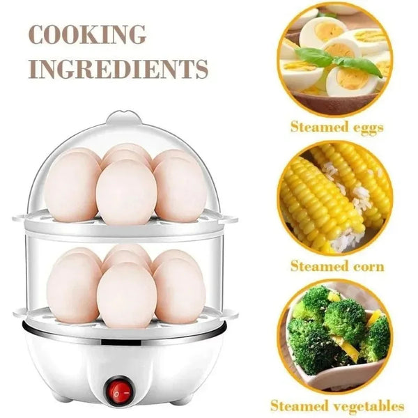 Effortless Breakfast Bliss: Multifunctional Double Layer Electric Egg Cooker