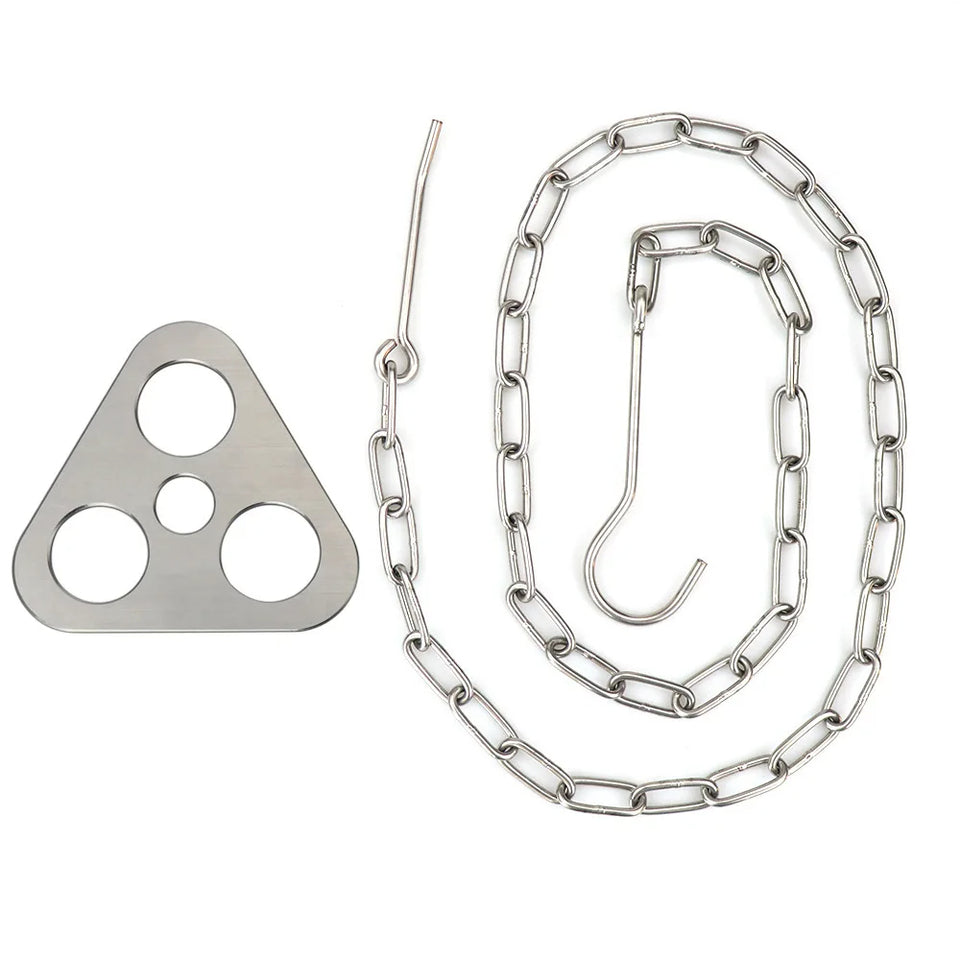 Stainless Steel Camping Tripod with Hanging Chain and Storage Bag - Culinarywellbeing