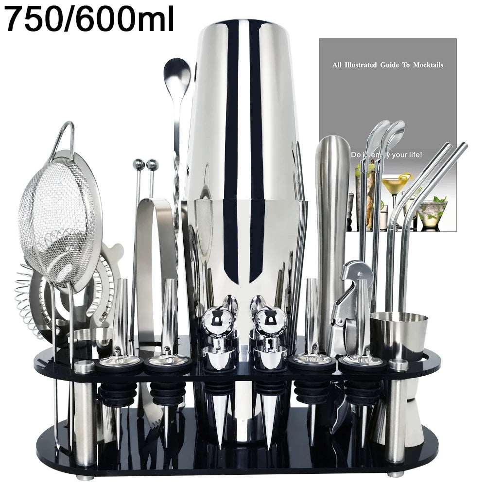 Cocktail Shaker Tool Kit 22 -Piece Bartender - Essential for Home Bars