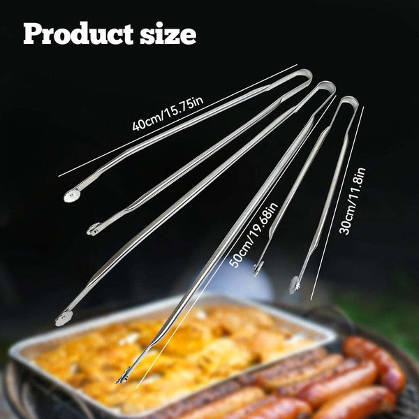 Grilling Flipping Stainless Steel BBQ Tongs-Perfect for Grilling 