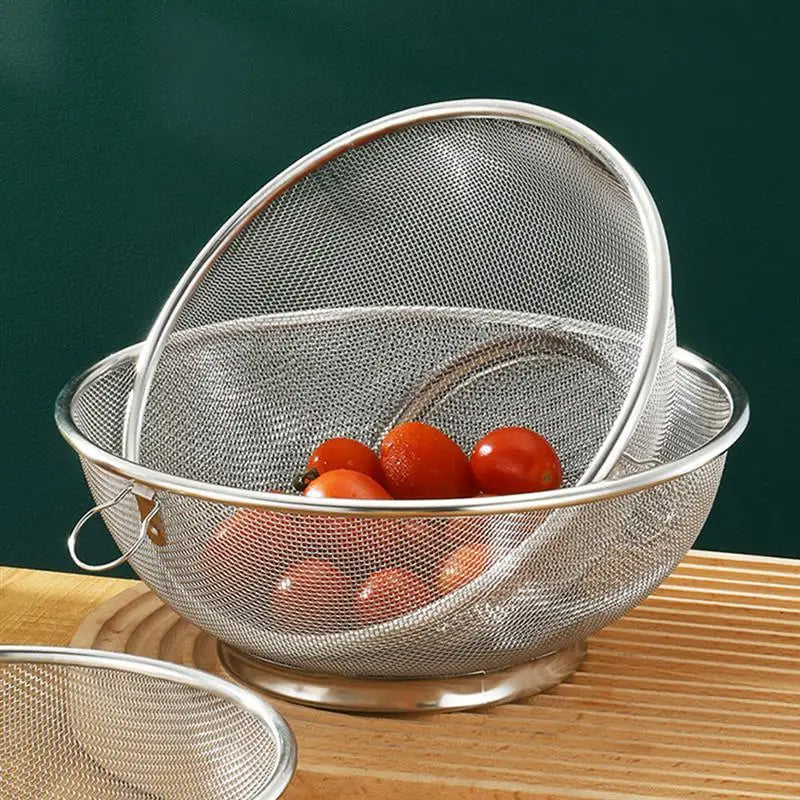 🍓 Stainless Steel Colander Bowl Set-Multifunctional Draining Basket and Basin 🍏