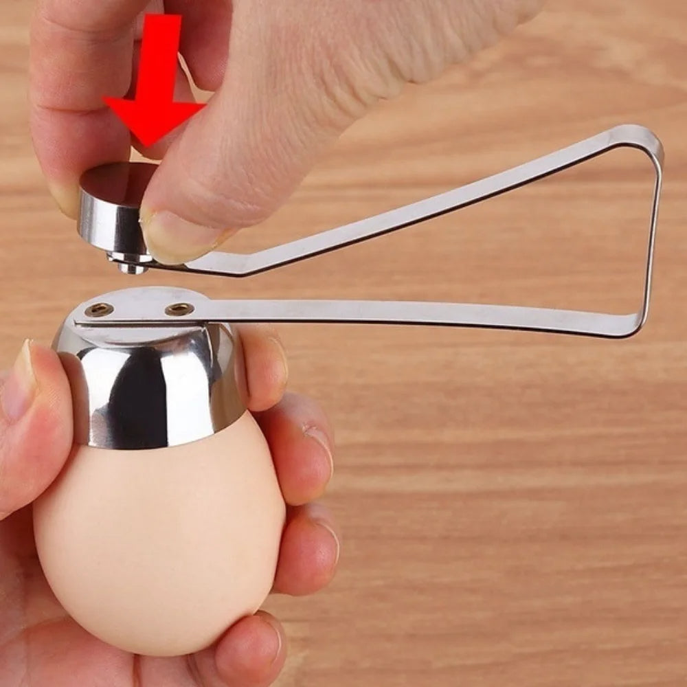 Efficient Stainless Steel Egg Opener & Separator – 2-in-1 Manual Egg Tool