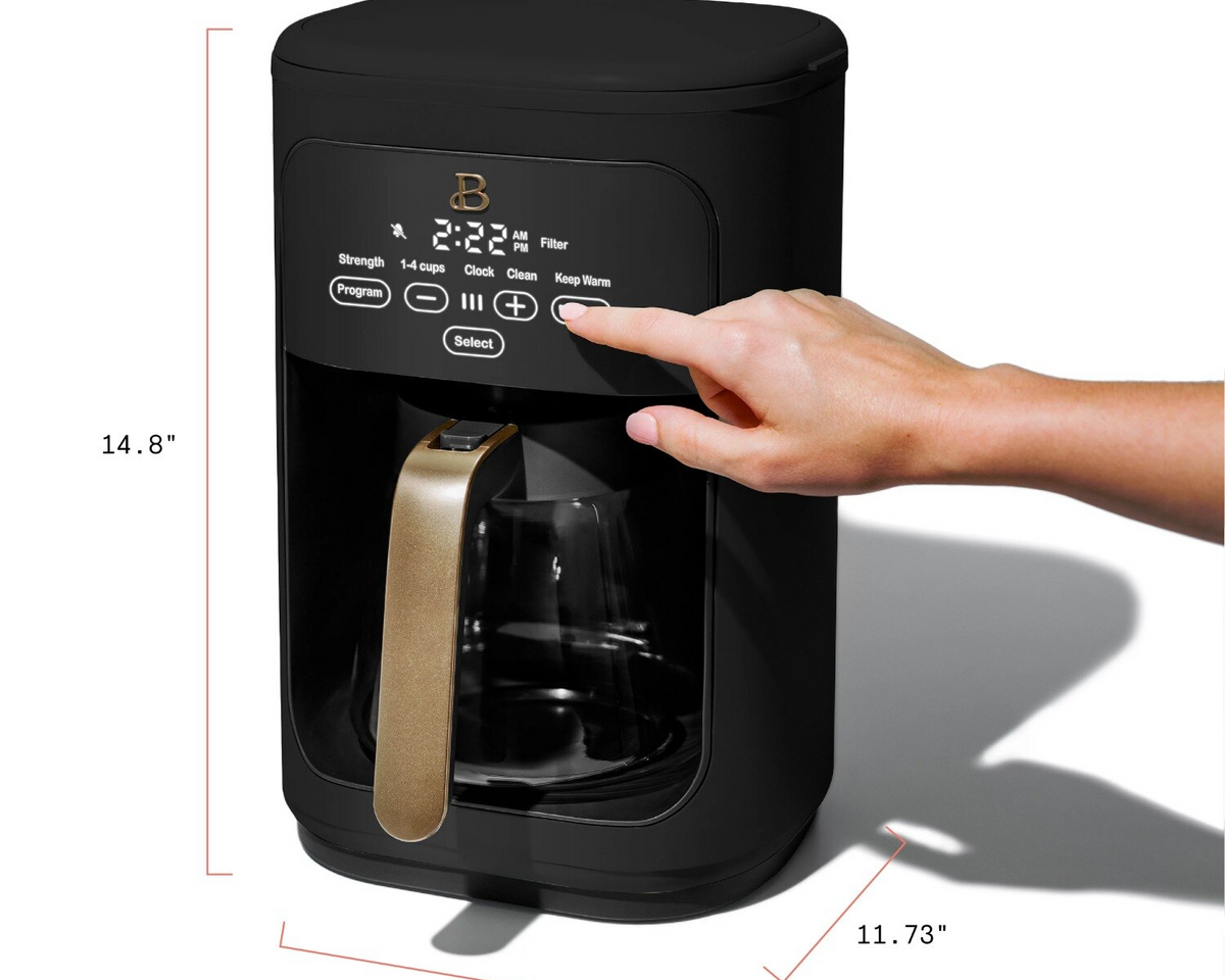 Programmable Touchscreen Coffee Maker, Black Sesame - Culinarywellbeing