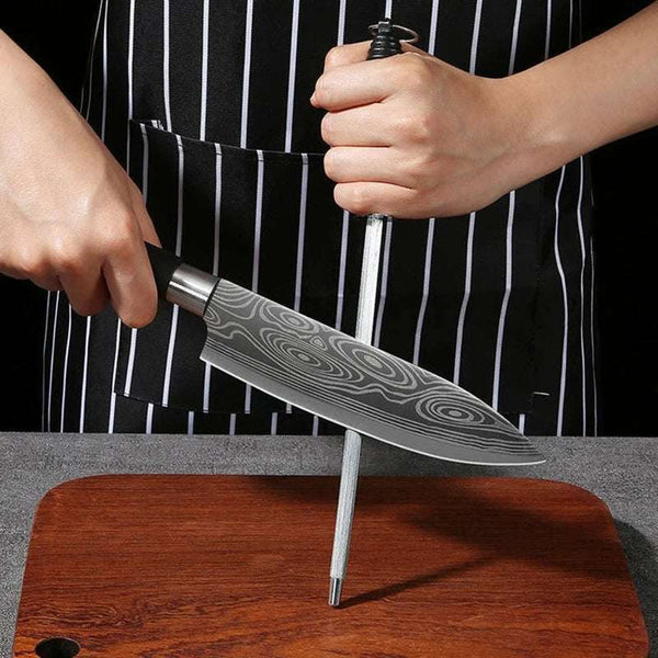 Chef knife set Laser Damascus Pattern Utility Kitchen Knives Set 