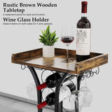 Wine holder Glass Storage Rack:Holds 14 Bottles,Strong Metal Structure