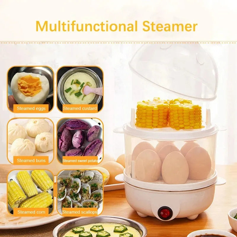 Effortless Breakfast Bliss: Multifunctional Double Layer Electric Egg Cooker