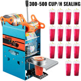 Cup sealer Manual Sealing Machine: 90/95 mm Cups, Carbon Steel,500 Cup