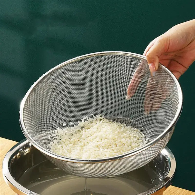 🍓 Stainless Steel Colander Bowl Set-Multifunctional Draining Basket and Basin 🍏