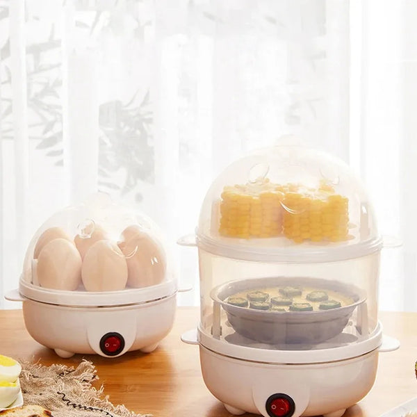 Effortless Breakfast Bliss: Multifunctional Double Layer Electric Egg Cooker