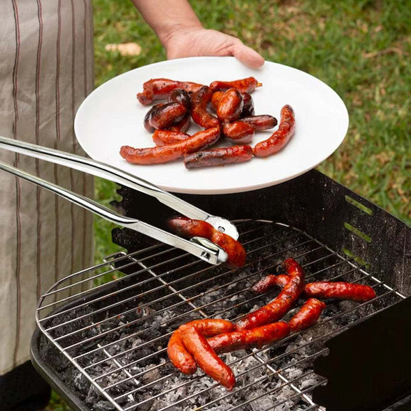 Grilling Flipping Stainless Steel BBQ Tongs-Perfect for Grilling 