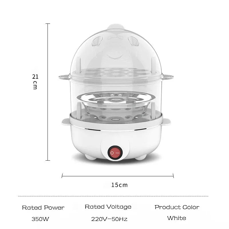 Effortless Breakfast Bliss: Multifunctional Double Layer Electric Egg Cooker