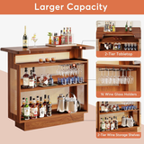 Bar Cabinet with Woven Rattan | Stylish & Spacious Home Bar