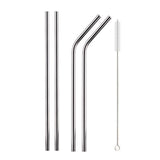 Rainbow Color Reusable Metal Straws Set with Cleaner Brush 304 Stainless Steel Drinking Straw Milk Drinkware Bar Party Accessory - TheWellBeing1