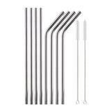 Metal drinking straws With Cleaner Brush 304 Stainless Steel