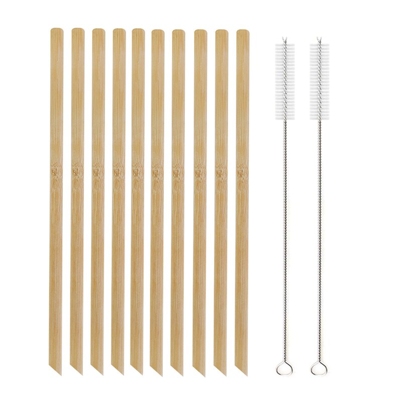 Natural Bamboo Straw Reusable with Cleaning Brush Eco-friendly Bamboo THE BEST CHOICE OF DRINKING STRAWS FOR KIDS &amp; ADULTS - This beautiful set of 10 organic bamboo straws originate are reusable, biodegradable and natural. bamboo sTheWellBeing1Natural Bamboo Straw ReusableCulinaryWellBeing