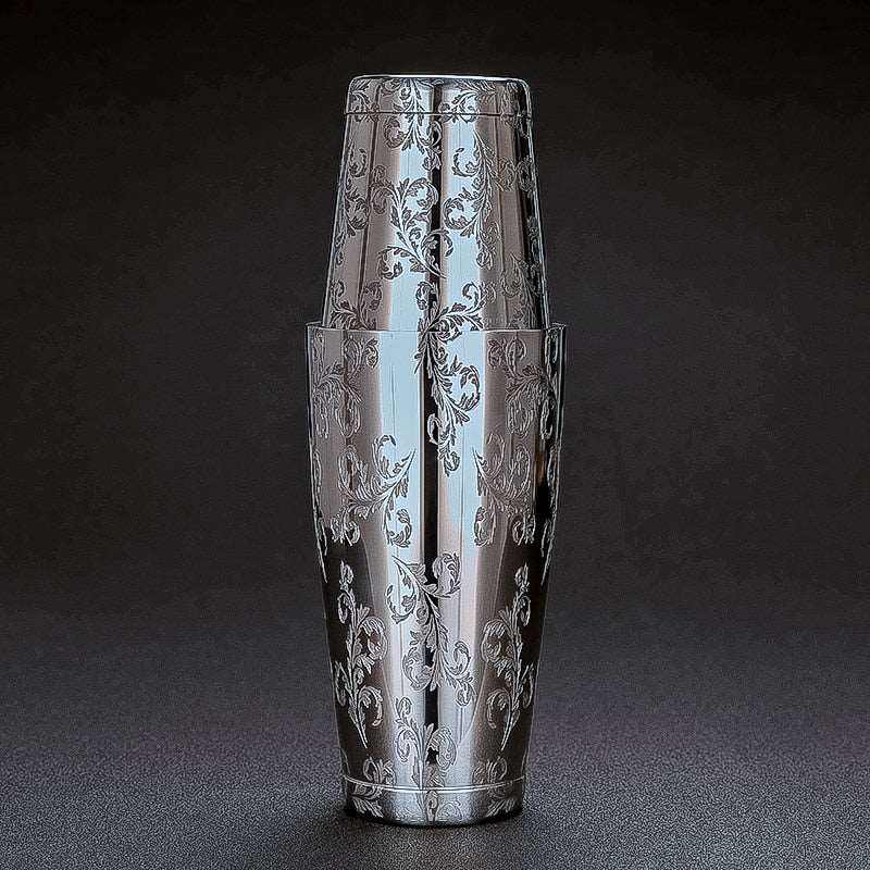 Engraving Stainless Steel Cocktail Shaker Bar Tools 550ml/8