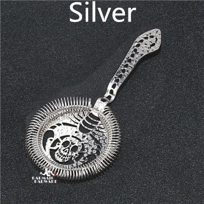 Skull And Mechanical Watch Bar Strainer Sprung Cocktail Strainer Stainless Steel Deluxe Strainer Bar Tools - TheWellBeing1