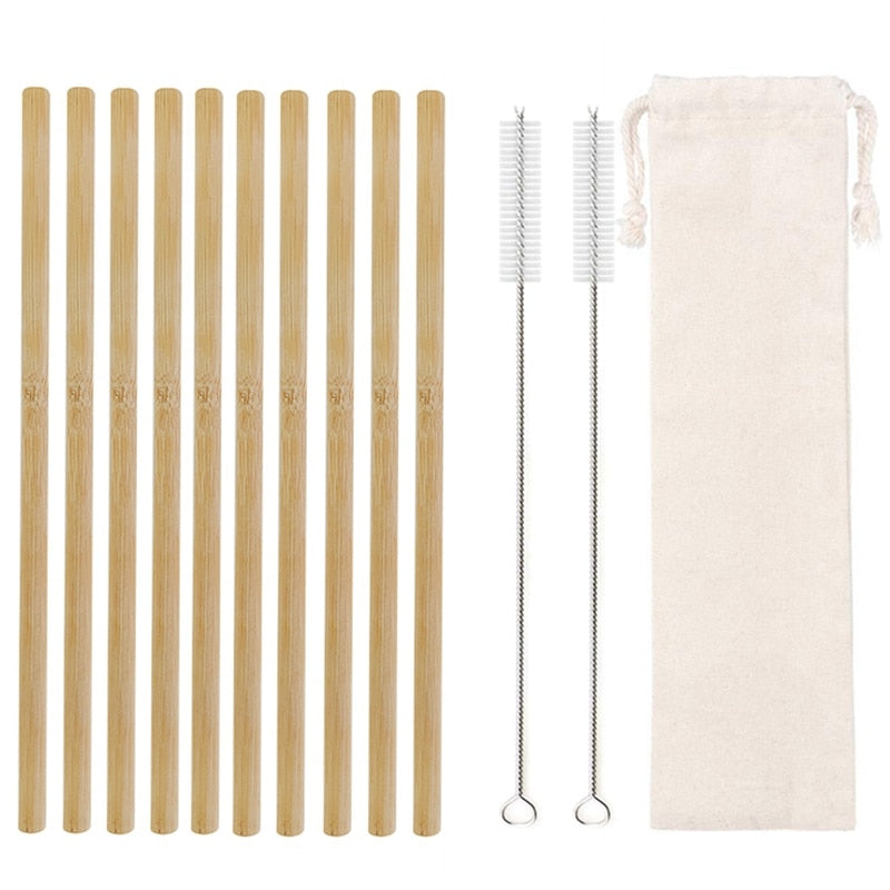 Natural Bamboo Straw Reusable with Cleaning Brush Eco-friendly Bamboo THE BEST CHOICE OF DRINKING STRAWS FOR KIDS &amp; ADULTS - This beautiful set of 10 organic bamboo straws originate are reusable, biodegradable and natural. bamboo sTheWellBeing1Natural Bamboo Straw ReusableCulinaryWellBeing