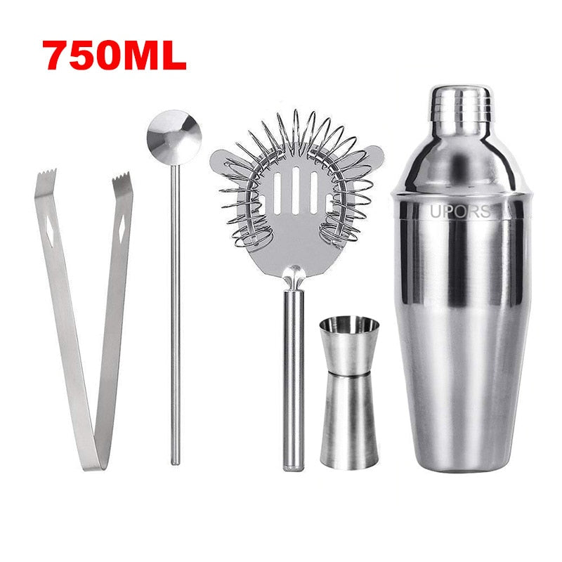 Stainless Steel Cocktail Shaker Mixer Wine Martini Boston Shaker For Bartender Drink Party Bar Tools 550ML/750ML - TheWellBeing1