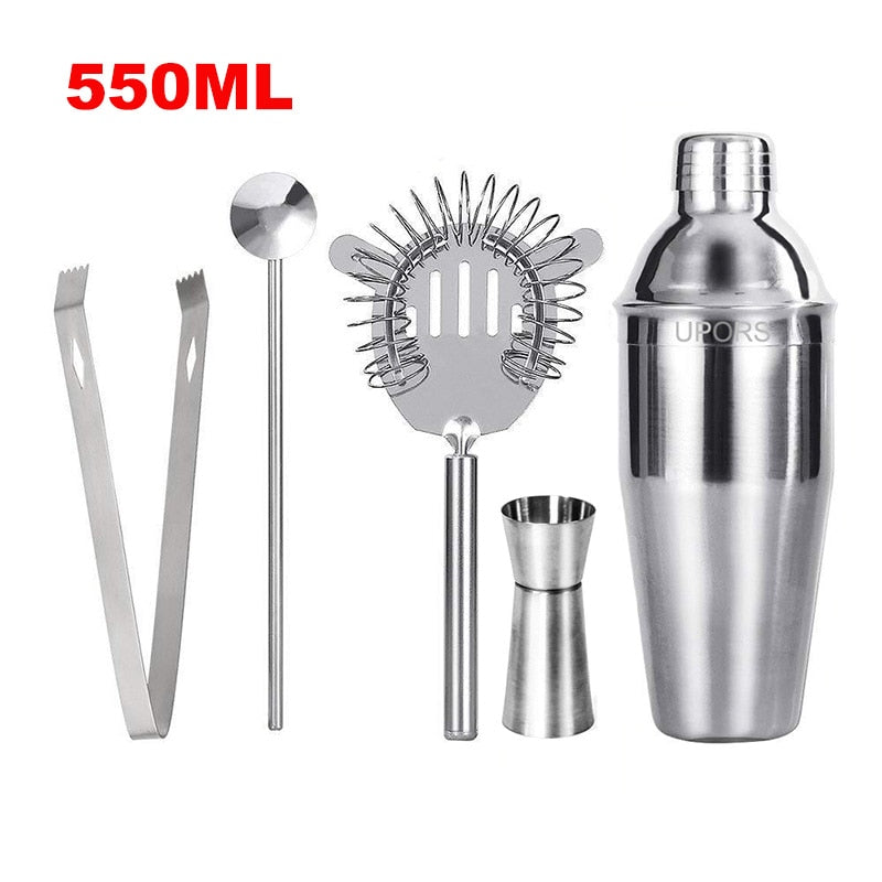 Stainless Steel Cocktail Shaker Mixer Wine Martini Boston Shaker For Bartender Drink Party Bar Tools 550ML/750ML - TheWellBeing1