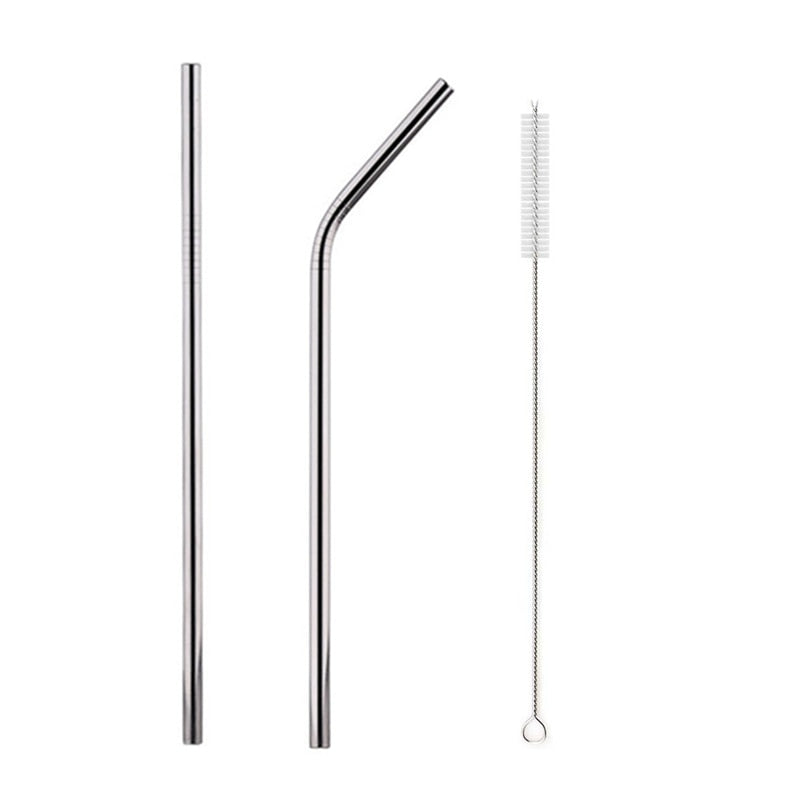 Metal drinking straws With Cleaner Brush 304 Stainless Steel