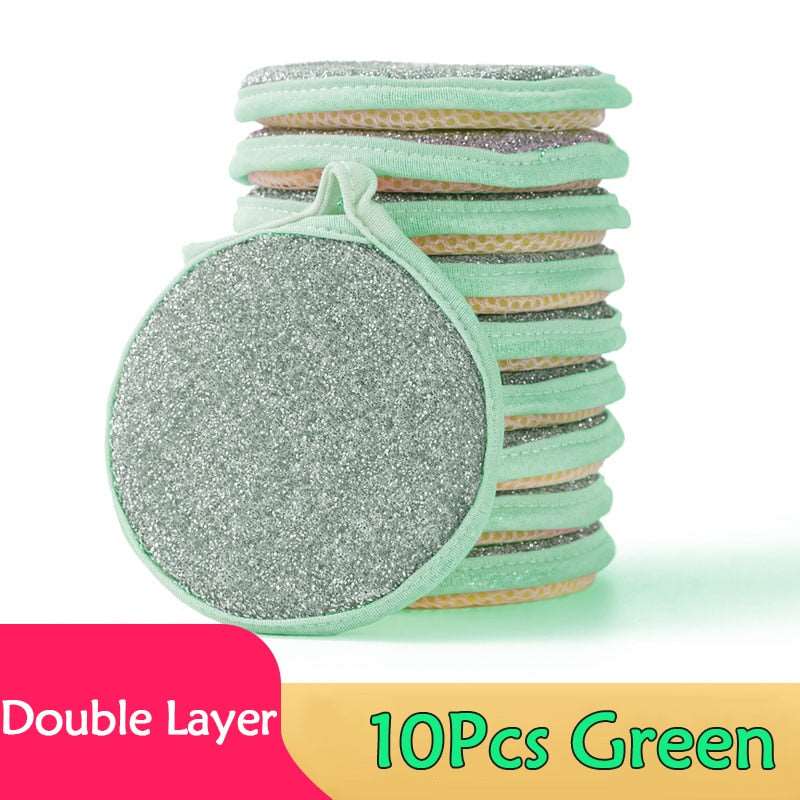 Dual-Sided Dishwashing Sponge: Household Kitchen Cleaning Tool