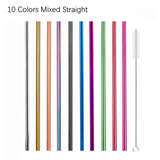 Metal drinking straws With Cleaner Brush 304 Stainless Steel