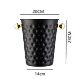 Noble Luxury ice bucket 304 Stainless steel golden hammer pattern Beer bucket Daily Party ice red wine champagne Bowl barrel - TheWellBeing1