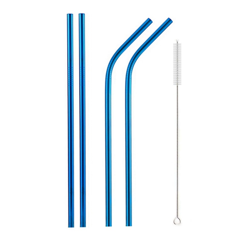 Metal drinking straws With Cleaner Brush 304 Stainless Steel