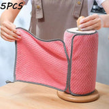 Dish towel, dish cloth, kitchen rag, non-stick oil, thickened table cleaning cloth, absorbent scouring pad