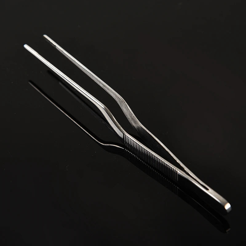 Cooking Medical Tweezers Stainless Steel Kitchen Seafood & bar Tweezer Food Tongs Tool Bar Accessory - Culinarywellbeing