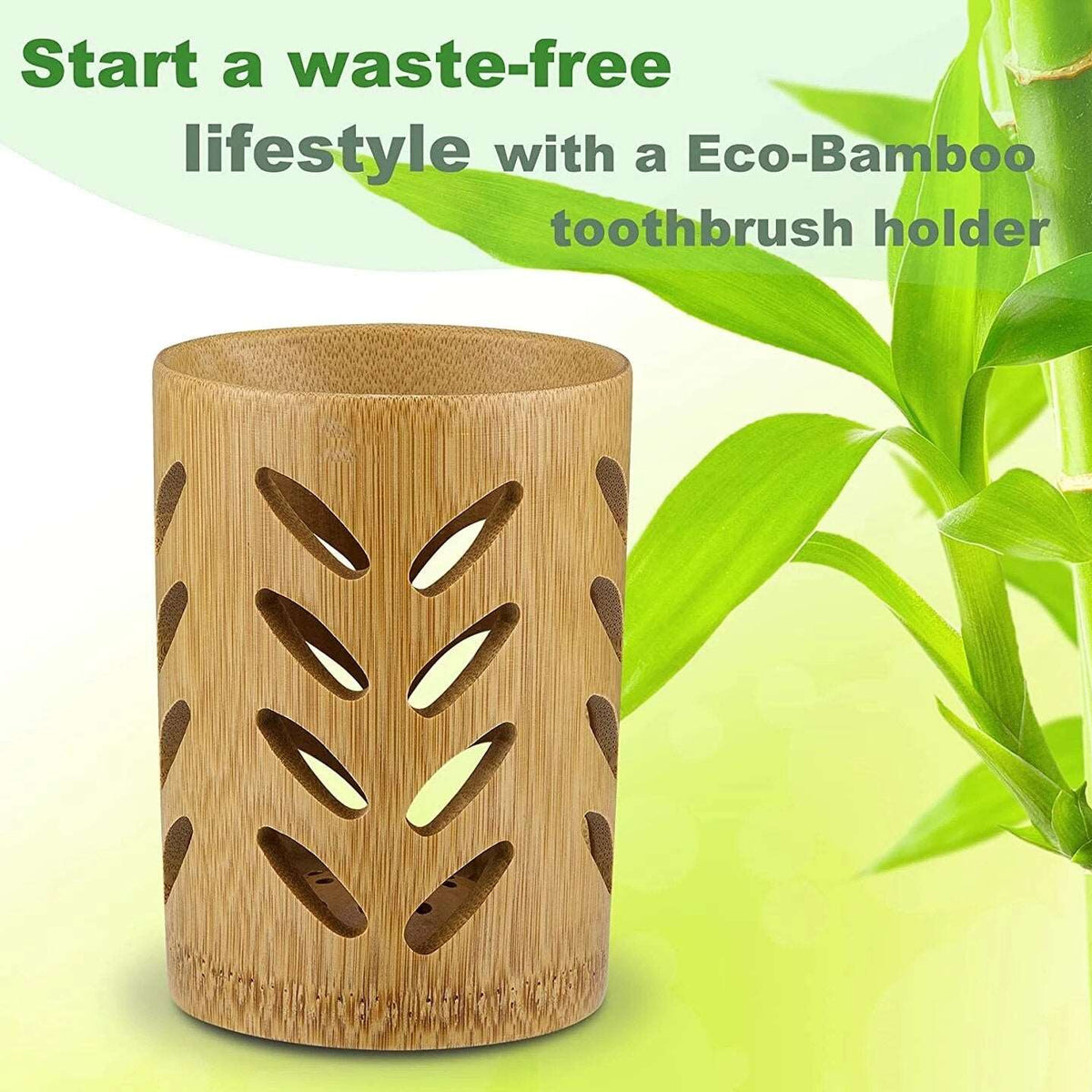 Bamboo Toothbrush & Toothpaste Cup holder With Drainage Quick Drying