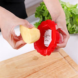 Stainless Steel Potato Chip Slicer Dough Vegetable Fruit Crinkle Wavy Kitchen Knife Cutter Chopper French Fry Maker Tools Gadget - Culinarywellbeing