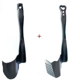 Rotating spatula for Thermomix, food-grade PP+ABS, multi-function kitchen tool in blue and black.