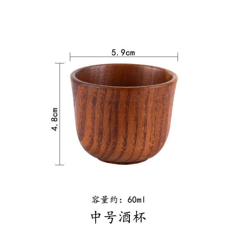 Wooden Big Belly Cups Handmade Jujube Wood Handle Cups Beer Tea Coffee Milk Water Cup Kitchen Bar Drinkware for Kitchen Bar 1PC - TheWellBeing1