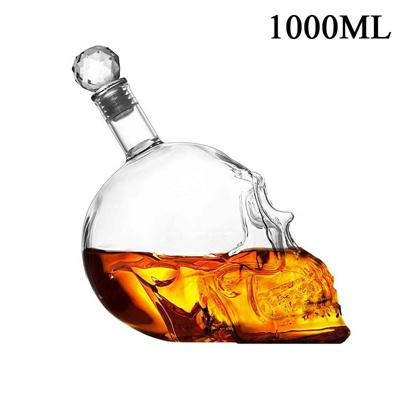 Creative Skull Glass Wine Bottle Whisky Wine Crystal CupsTransparent Drinking Drinkware Personality Bar Set Tool Gift 125-1000ml - TheWellBeing1