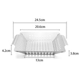 Stainless Steel Grill Pan Grilling Basket For More Vegetable Meat Grill Basket Barbecue Accessories Tray BBQ Tool Kitchen Gadget - TheWellBeing1