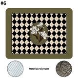 Printed Dish Drying Mat Super Absorbent Coffee Drain Pad Tableware Draining Pad Quick Dry Rug Kitchen Dinnerware Placemat - TheWellBeing1