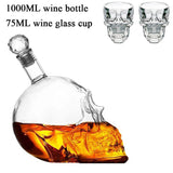 Decanter Skull Glass  Wine Bottle Whisky Wine Crystal Cups Bar Set