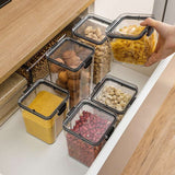 Clear Food Storage Box,Food Storage Container With Lid, Plastic Kitchen And Pantry Organization Canisters - TheWellBeing1