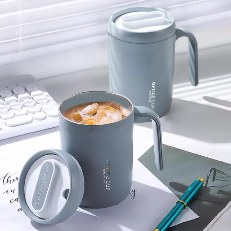 Creative PP Liner Drinking Cup Portable Office Large Capacity Covered Milk Coffee Cup Gift - Culinarywellbeing