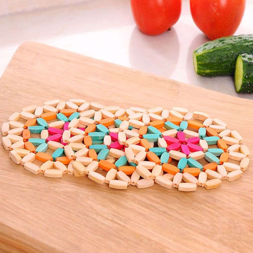 Bamboo Desk Table Mat Set: Heat
Insulation, Coasters, and Kitchen AcceOccasion: Kitchen, PartyFeature: Heat Insulation, Non-Slip Shape: Round Color: Colorful Material: Bamboo Diameter: about 15cm Package list: 1pcs Table MatsTheWellBeing1Bamboo Desk Table Mat SetCulinaryWellBeing