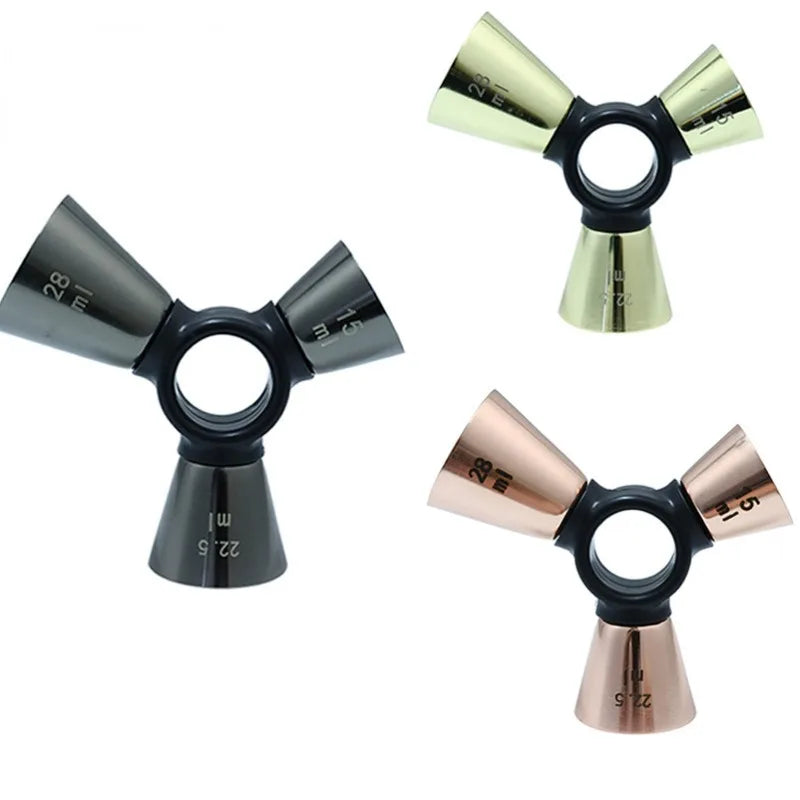 3 in 1 cocktail bar shaker stainless steel triple shaker alcohol measuring cup - Culinarywellbeing