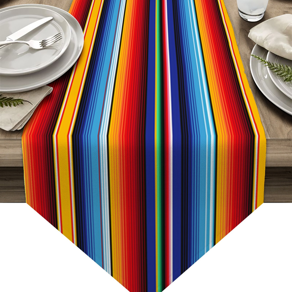 Colorful Mexico Abstract Flower Modern Table Runner Cotton Linen Tablecloth Wedding Party Dinner Coffee Table Decoration Cloth - TheWellBeing1