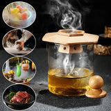 Wooden Cocktail Smoker Kit Whiskey Fruity Wood Chips - Culinarywellbeing