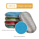 Reusable Magic Sponge Double Sided Eraser in various colors, microfiber material.