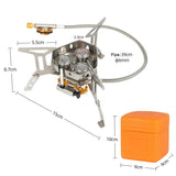 Outdoor Portable Three Head Stove Camping Windproof Stove Camping Picnic Burner Outdoor Foldable Gas Stove - Culinarywellbeing