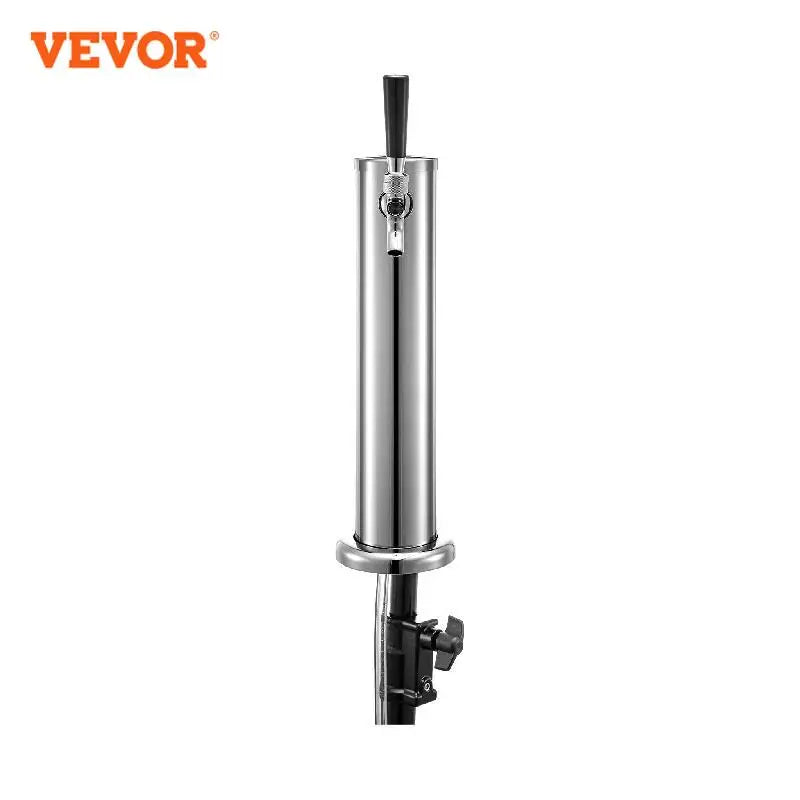 VEVOR Homebrew Beer Tower One Way Faucet with Drip Tray Stainless Steel Single Tap Column Wine Drink Dispenser Bar Accessories - Culinarywellbeing