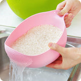 Rice Washing Filter Strainer Basket Colander Sieve Fruit Vegetable Bowl Drainer Cleaning Tools - Culinarywellbeing